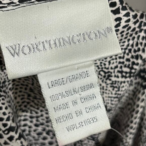 ⭐️Worthington Black Snake Print 100% Silk Camisole Sz-Large - Picture 7 of 7